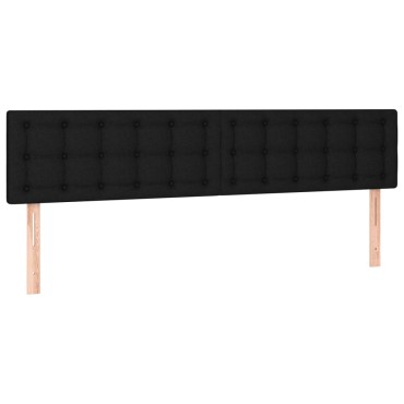 vidaXL Κεφαλάρι Κρεβατιού LED Μαύρο 160x5x78/88cm Υφασμάτινο 1 τεμ.