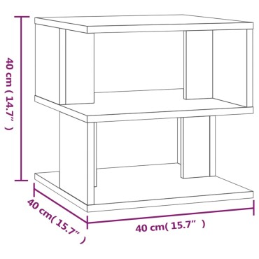 vidaXL Βοηθητικό Τραπέζι Καπνιστή Δρυς 40x40x40cm Επεξεργασμένο Ξύλο 1 τεμ.