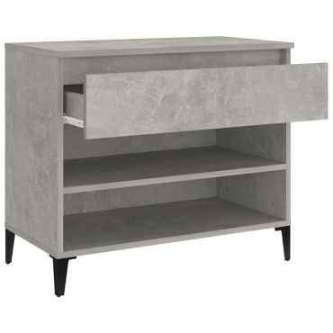 vidaXL Παπουτσοθήκη Γκρι Σκυροδέματος 70x36x60cm Επεξεργασμένο Ξύλο