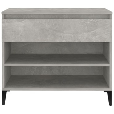 vidaXL Παπουτσοθήκη Γκρι Σκυροδέματος 70x36x60cm Επεξεργασμένο Ξύλο