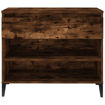 vidaXL Παπουτσοθήκη Καπνιστή Δρυς 70x36x60cm από Επεξεργασμένο Ξύλο