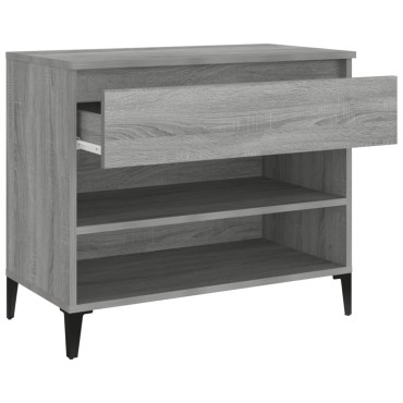 vidaXL Παπουτσοθήκη Γκρι Sonoma 70x36x60cm από Επεξεργασμένο Ξύλο