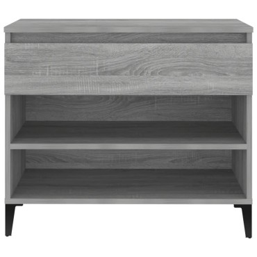 vidaXL Παπουτσοθήκη Γκρι Sonoma 70x36x60cm από Επεξεργασμένο Ξύλο