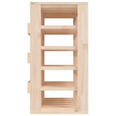 vidaXL Ραφιέρα Κρασιών 58,5x33x60,5cm από Μασίφ Ξύλο Πεύκου 1 τεμ.