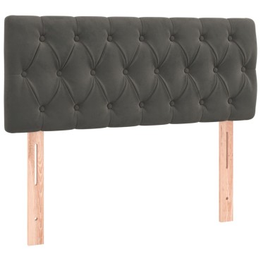 vidaXL Κεφαλάρι Κρεβατιού Σκούρο Γκρι 100x7x78/88cm Βελούδινο 1 τεμ.