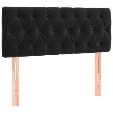 vidaXL Κεφαλάρι Κρεβατιού Μαύρο 100x7x78/88cm Βελούδινο 1 τεμ.
