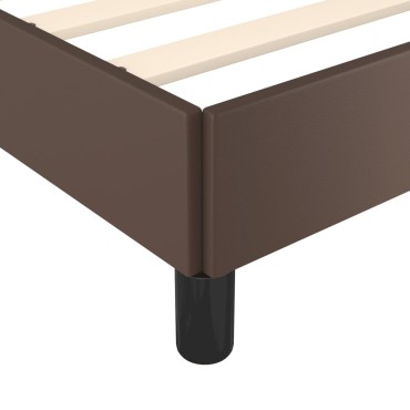 vidaXL Πλαίσιο Κρεβατιού Καφέ 200x200cm από Συνθετικό Δέρμα 1 τεμ. - Διπλό