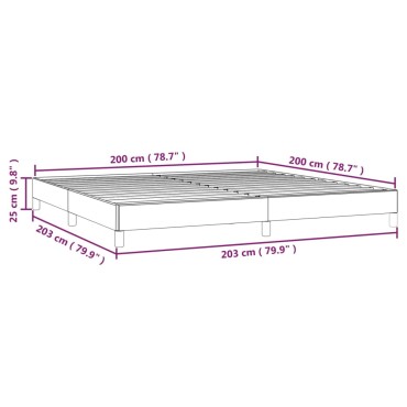vidaXL Πλαίσιο Κρεβατιού Καφέ 200x200cm από Συνθετικό Δέρμα 1 τεμ. - Διπλό