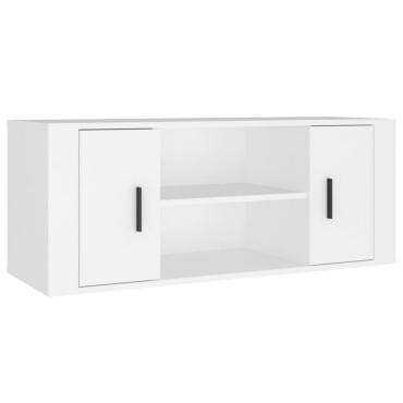vidaXL Έπιπλο Τηλεόρασης Λευκό 100x35x40cm Επεξ. Ξύλο