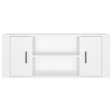 vidaXL Έπιπλο Τηλεόρασης Λευκό 100x35x40cm Επεξ. Ξύλο