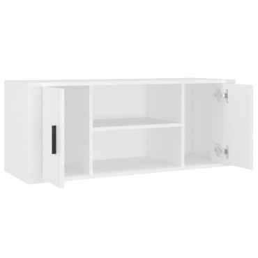 vidaXL Έπιπλο Τηλεόρασης Λευκό 100x35x40cm Επεξ. Ξύλο