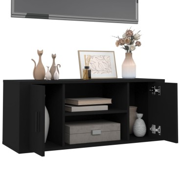 vidaXL Έπιπλο Τηλεόρασης Μαύρο 100x35x40cm Επεξ. Ξύλο