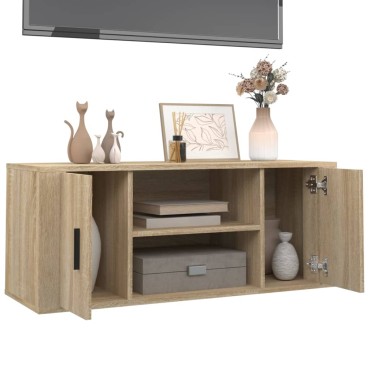 vidaXL Έπιπλο Τηλεόρασης Sonoma Δρυς 100x35x40cm Επεξ. Ξύλο