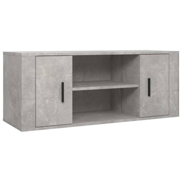 vidaXL Έπιπλο Τηλεόρασης Γκρι Σκυρ. 100x35x40cm Επεξ. Ξύλο