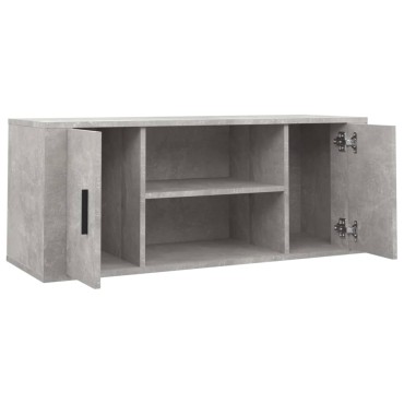vidaXL Έπιπλο Τηλεόρασης Γκρι Σκυρ. 100x35x40cm Επεξ. Ξύλο