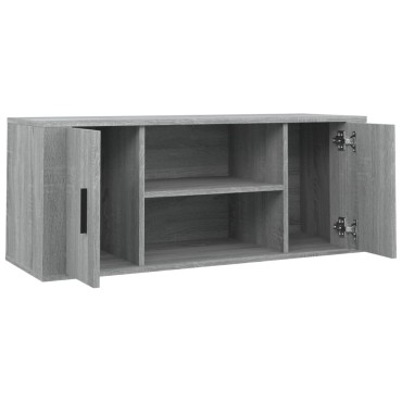 vidaXL Έπιπλο Τηλεόρασης Γκρι Sonoma 100x35x40cm από Επεξεργ. Ξύλο