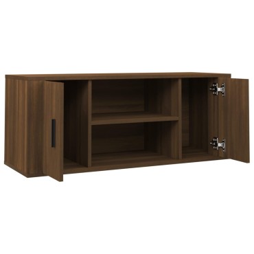 vidaXL Έπιπλο Τηλεόρασης Καφέ Δρυς 100x35x40cm Επεξεργασμένο Ξύλο