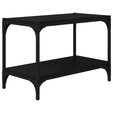 vidaXL Έπιπλο Τηλεόρασης Μαύρο 60x33x41cm Επεξεργασμένο Ξύλο & Ατσάλι