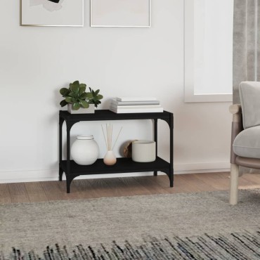 vidaXL Έπιπλο Τηλεόρασης Μαύρο 60x33x41cm Επεξεργασμένο Ξύλο & Ατσάλι