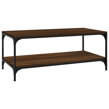 vidaXL Τραπεζάκι Σαλονιού Καφέ Δρυς100x50x40cm Επεξεργασμένο Ξύλο 1 τεμ.