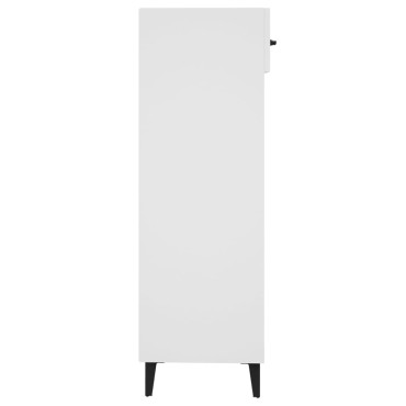 vidaXL Παπουτσοθήκη Γυαλιστερό Λευκό 30x35x105cm Επεξεργασμένο Ξύλο
