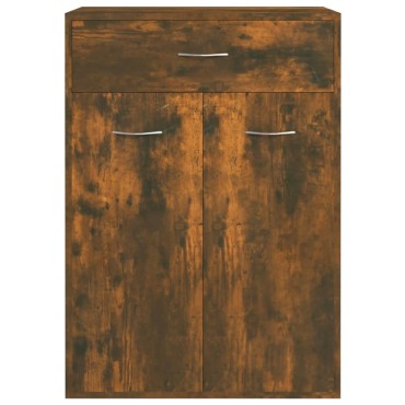 vidaXL Παπουτσοθήκη Καπνιστή Δρυς 60x35x84cm από Επεξεργασμένο Ξύλο