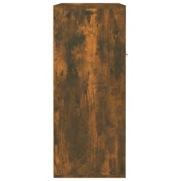 vidaXL Παπουτσοθήκη Καπνιστή Δρυς 60x35x84cm από Επεξεργασμένο Ξύλο