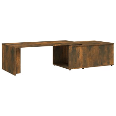vidaXL Τραπεζάκι Σαλονιού Καπνιστή Δρυς 150x50x35cm Επεξεργ. Ξύλο 1 τεμ.