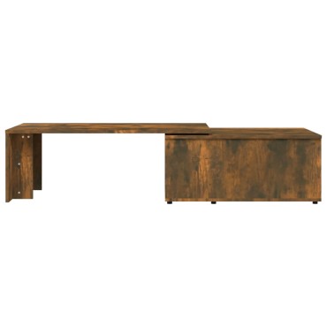 vidaXL Τραπεζάκι Σαλονιού Καπνιστή Δρυς 150x50x35cm Επεξεργ. Ξύλο 1 τεμ.