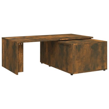 vidaXL Τραπεζάκι Σαλονιού Καπνιστή Δρυς 150x50x35cm Επεξεργ. Ξύλο 1 τεμ.