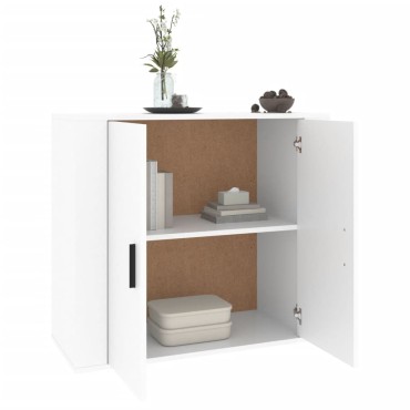 vidaXL Ντουλάπι Λευκό 80x33x70cm από Επεξεργασμένο Ξύλο 1 τεμ.