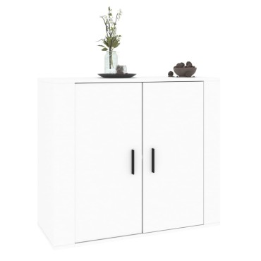 vidaXL Ντουλάπι Λευκό 80x33x70cm από Επεξεργασμένο Ξύλο 1 τεμ.
