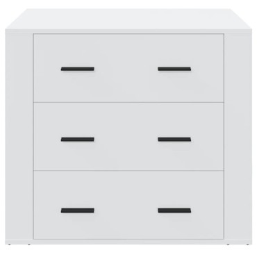 vidaXL Συρταριέρα Λευκή 80x33x70cm από Επεξεργασμένο Ξύλο 1 τεμ.