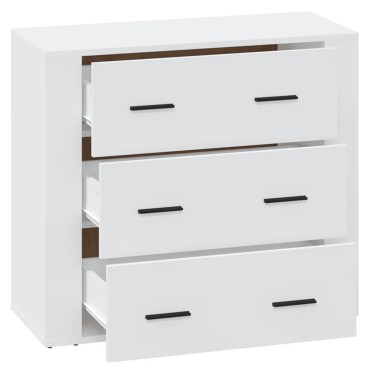 vidaXL Συρταριέρα Λευκή 80x33x70cm από Επεξεργασμένο Ξύλο 1 τεμ.