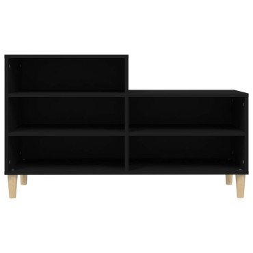 vidaXL Παπουτσοθήκη Μαύρο 102x36x60cm από Επεξεργασμένο Ξύλο