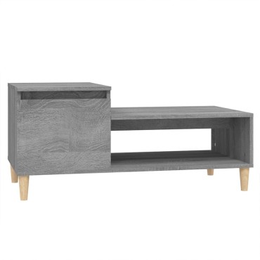 vidaXL Τραπεζάκι Σαλονιού Γκρι Sonoma 100x50x45cm Επεξεργασμένο Ξύλο 1 τεμ.