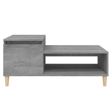 vidaXL Τραπεζάκι Σαλονιού Γκρι Sonoma 100x50x45cm Επεξεργασμένο Ξύλο 1 τεμ.