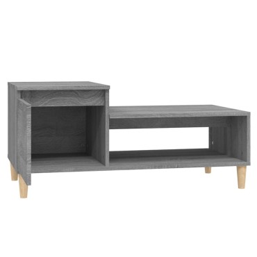 vidaXL Τραπεζάκι Σαλονιού Γκρι Sonoma 100x50x45cm Επεξεργασμένο Ξύλο 1 τεμ.