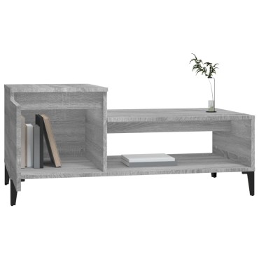 vidaXL Τραπεζάκι Σαλονιού Γκρι Sonoma 100x50x45cm Επεξεργασμένο Ξύλο 1 τεμ.