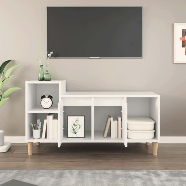 vidaXL Έπιπλο Τηλεόρασης Λευκό 100x35x55cm Επεξ. Ξύλο