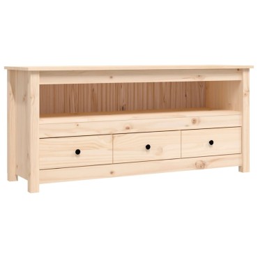 vidaXL Έπιπλο Τηλεόρασης 114x35x52cm από Μασίφ Ξύλο Πεύκου
