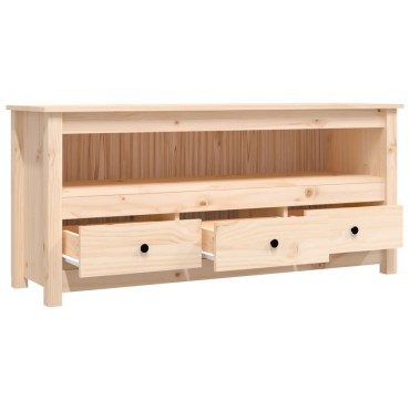 vidaXL Έπιπλο Τηλεόρασης 114x35x52cm από Μασίφ Ξύλο Πεύκου
