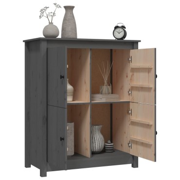 vidaXL Ντουλάπι Γκρι 83x41,5x100cm από Μασίφ Ξύλο Πεύκου 1 τεμ.