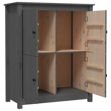 vidaXL Ντουλάπι Γκρι 83x41,5x100cm από Μασίφ Ξύλο Πεύκου 1 τεμ.