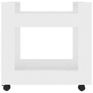 vidaXL Τρόλεϊ Γραφείου Λευκό 60x45x60cm από Επεξεργασμένο Ξύλο