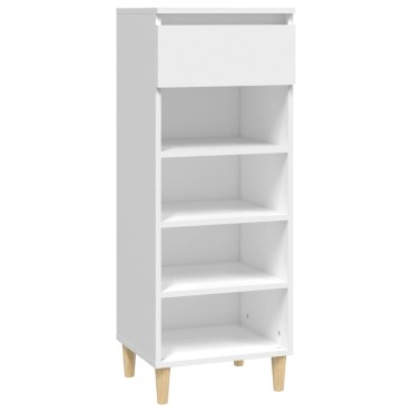 vidaXL Παπουτσοθήκη Λευκή 40x36x105cm από Επεξεργασμένο Ξύλο