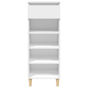 vidaXL Παπουτσοθήκη Λευκή 40x36x105cm από Επεξεργασμένο Ξύλο