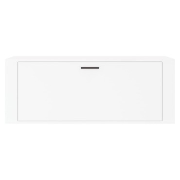 vidaXL Παπουτσοθήκη Επιτοίχια Λευκή 100x35x38cm Επεξεργασμένο Ξύλο