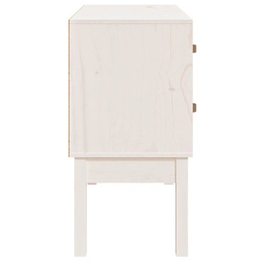 vidaXL Ντουλάπι Κονσόλα Λευκό 90x40x78cm από Μασίφ Ξύλο Πεύκου 1 τεμ.