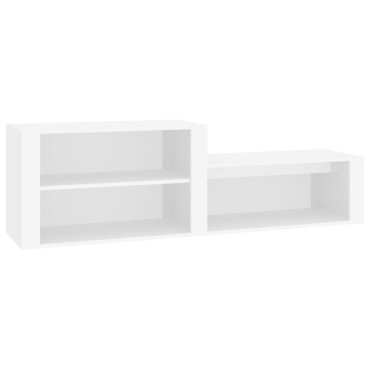 vidaXL Παπουτσοθήκη Λευκή 150x35x45cm από Επεξεργασμένο Ξύλο